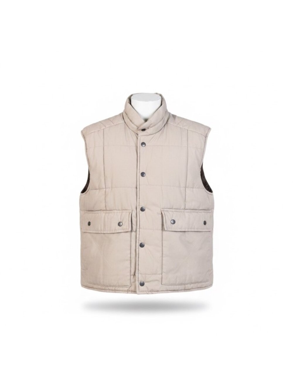 Northwest Territory Mens Beige Quilted Puffer Vest Size S
